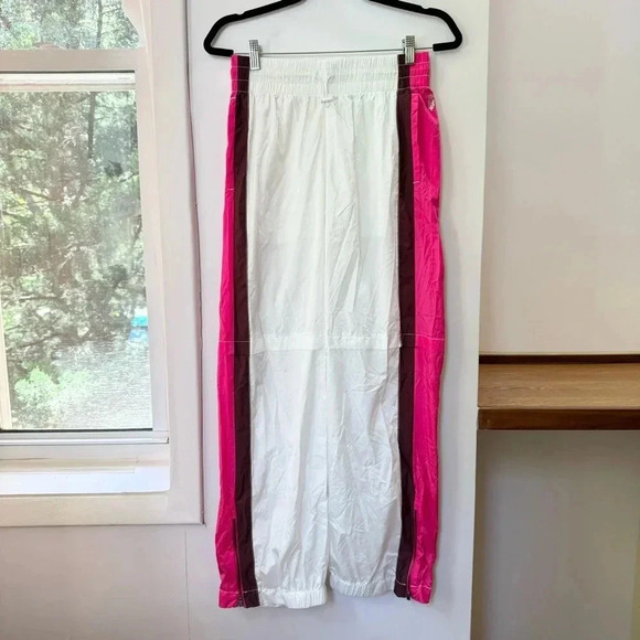 New Free People End Zone Track Pants Wide Leg Nyon Cargo FP Movement White Small - Picture 3 of 13